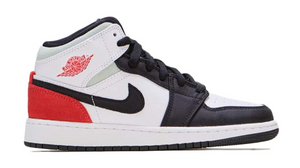 Air Jordan 1 Mid SE White Black Red Spruce