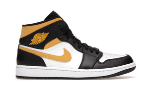 Air Jordan 1 Mid White Pollen Black