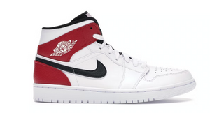 Jordan 1 Mid White Black Gym Red