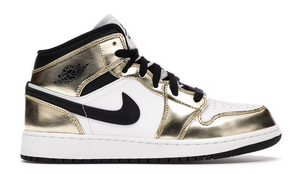 Jordan 1 MidMetallic Gold Black White (GS)